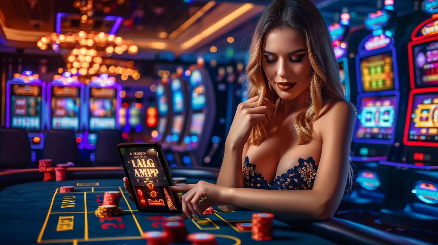 Ilustrasi dinamis permainan slot online di hasianbet168 dengan tema yang menarik